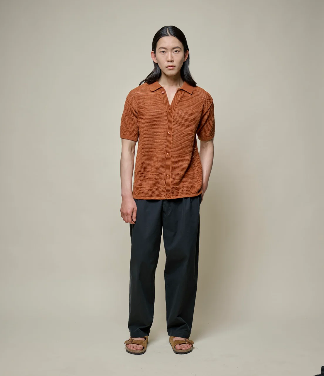 1960s Crochet Cotton Short Sleeve Shirt - Image 3